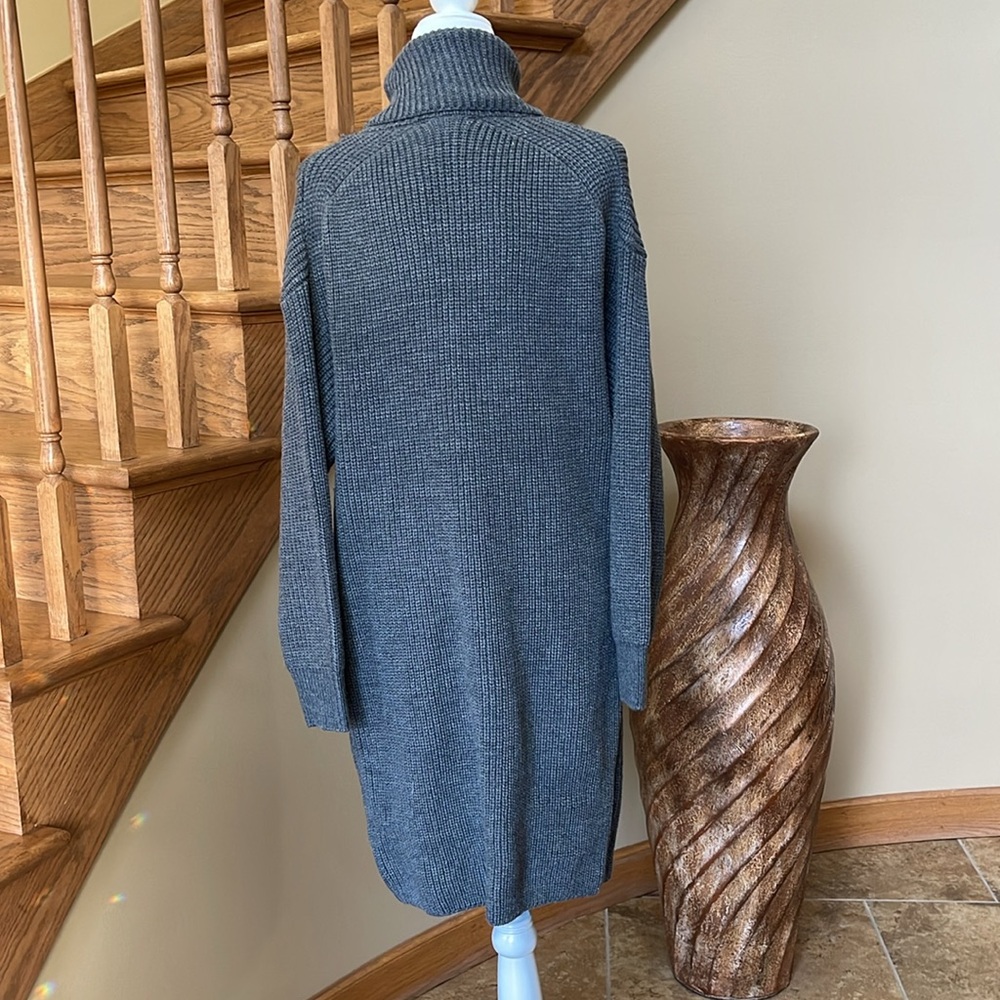 NWT KAREN KANE RELAXED FIT RIBBED SWEATER DRESS GRAY SIZE SMALL OVERSIZED - Picture 7 of 14